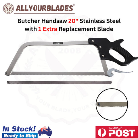 MAKO MAX 20" Butcher Handsaw Stainless Steel with 1 Extra Replacement Blade