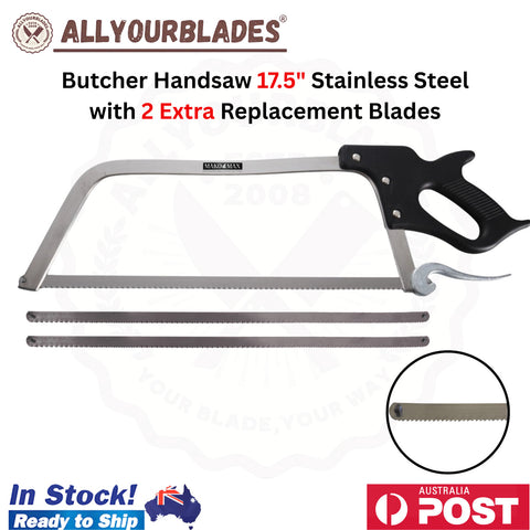 MAKO MAX 17.5" Butcher Handsaw Stainless Steel with 2 Extra Replacement Blades