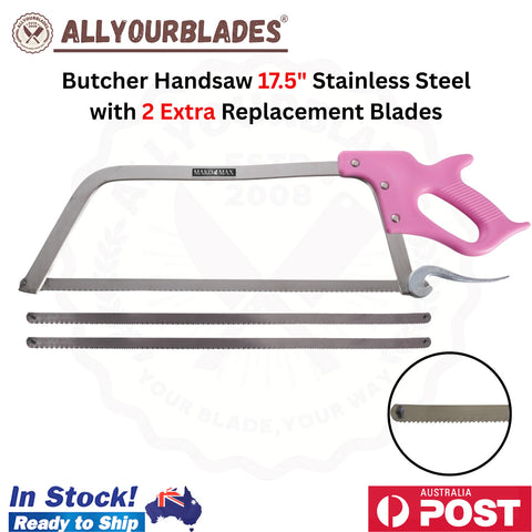 MAKO MAX 17.5" Butcher Handsaw Stainless Steel with 2 Extra Replacement Blades