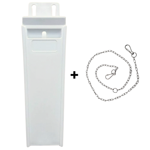 Butcher's Double Knife Pouch Scabbard with Full Stainless Steel Chain - Three Sizes