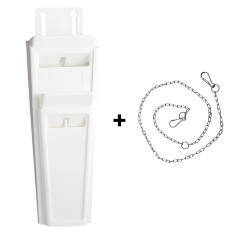 Butcher's Quad Knife Pouch Scabbard with Full Stainless Steel Chain - Two Sizes