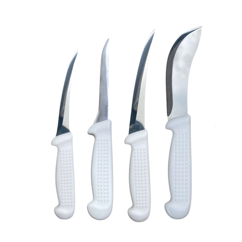 Diekensen Butchers 4 PCs Knife Set Curved Straight Boning & Skinning Knives