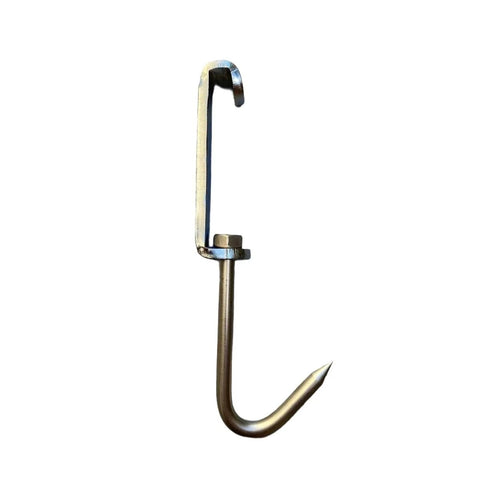 3PC Butchers Hunters Meat Rail Skid Hook Home Kill Hanging Carcasses Meat Hook