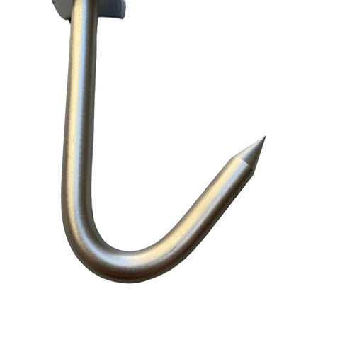 6PC Butchers Hunters Meat Rail Skid Hook Home Kill Hanging Carcasses Meat Hook