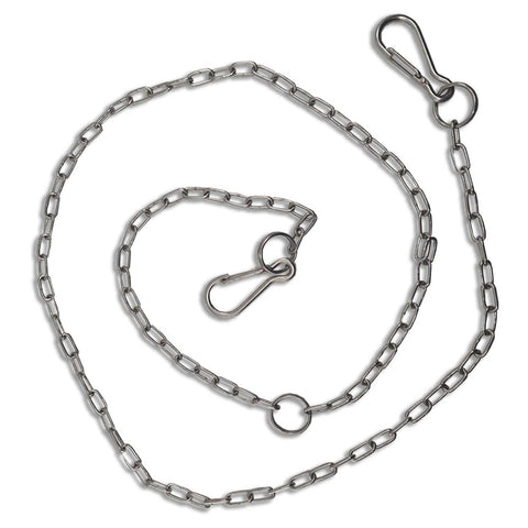 8" Butcher's Flat Triple Knife Pouch Scabbard with Full Stainless Steel Chain