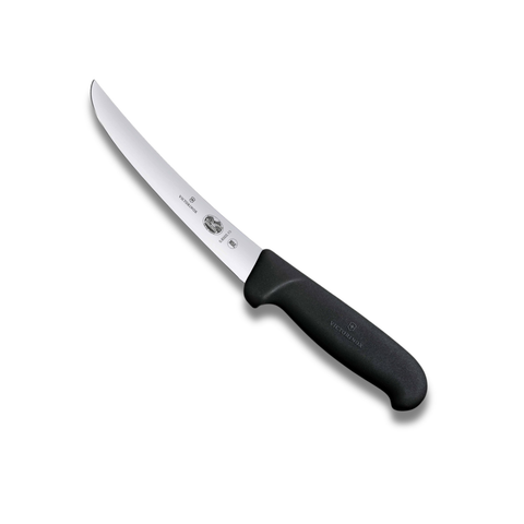 Victorinox 6″ Boning Knife Wide Curved Blade 15cm 5.6503.15 Black