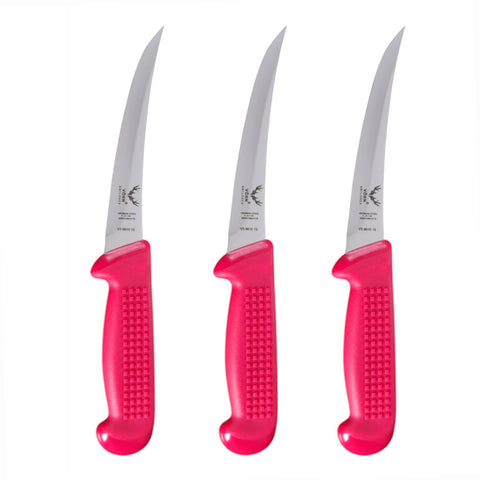 Vorn Antlorex bundle 3 pack 6" Curved Stiff Hollow Ground Butchers Boning Knife – 15 cm German Stainless Steel