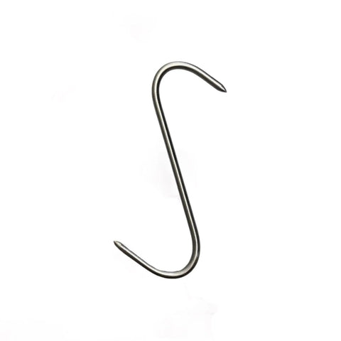 Butchers 6 in Meat Hanging Hooks Solid Stainless Steel Meat S-Hooks