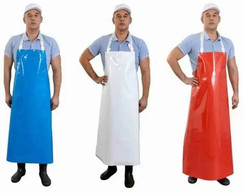 Butchers Apron TPU Waterproof Apron Heavy Duty Vinyl Aprons Full Length Blue AllYourBlades