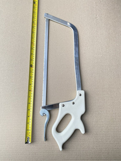 Butchers Meat Handsaw 17.5" 63cm Stainless Steel Meat Saw Kamlok Extra 2 Blades