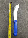 Diekensen 6' Curved Stiff Skinning Knife Blue Ridged Grip Handle AllYourBlades