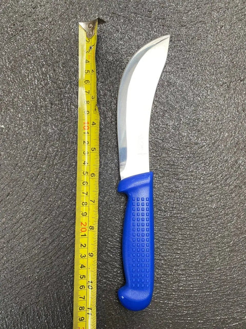 Diekensen 6' Curved Stiff Skinning Knife Blue Ridged Grip Handle AllYourBlades