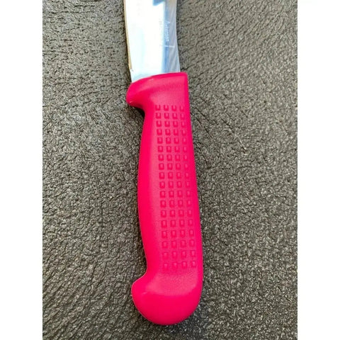 Diekensen 6' Curved Stiff Skinning Knife Pink Ridged Grip Handle AllYourBlades