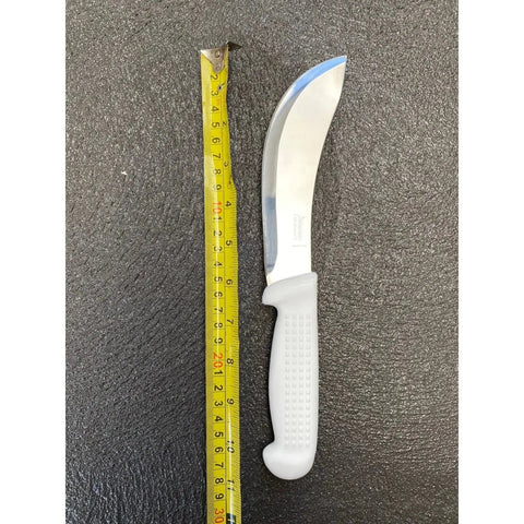 Diekensen 6' Curved Stiff Skinning Knife White Ridged Grip Handle AllYourBlades