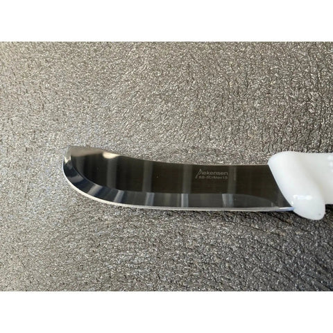 Diekensen 6' Curved Stiff Skinning Knife White Ridged Grip Handle AllYourBlades