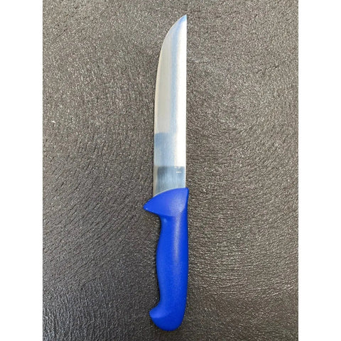Diekensen 8"  Straight Slicing Knife Wide Blade Blue Handle AllYourBlades
