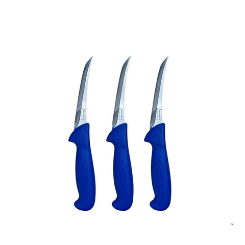 Diekensen Blue Butcher's Curved Stiff Boning Knife 5" 13cm - Set of 3