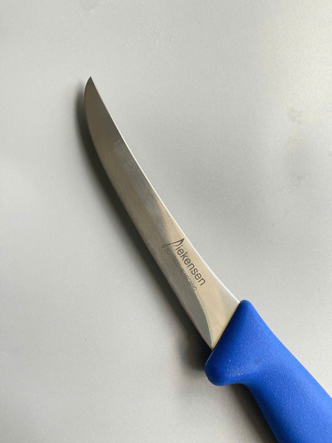 Diekensen Butchers 6" Boning Curve Knife Soft Grip Handle Wide Blade 15cm Blue