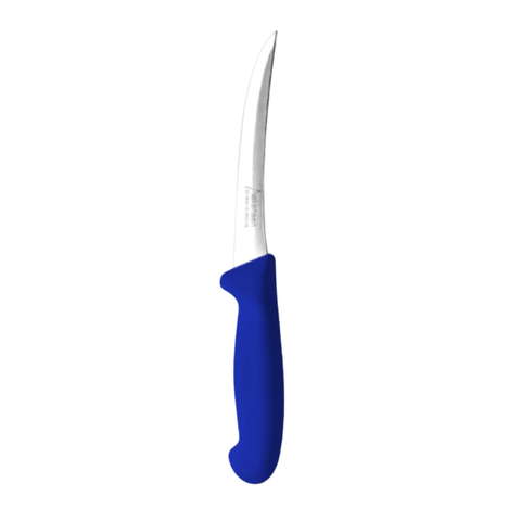 Diekensen Butchers 6" Boning Curve Knife Soft Grip Handle Wide Blade 15cm Blue
