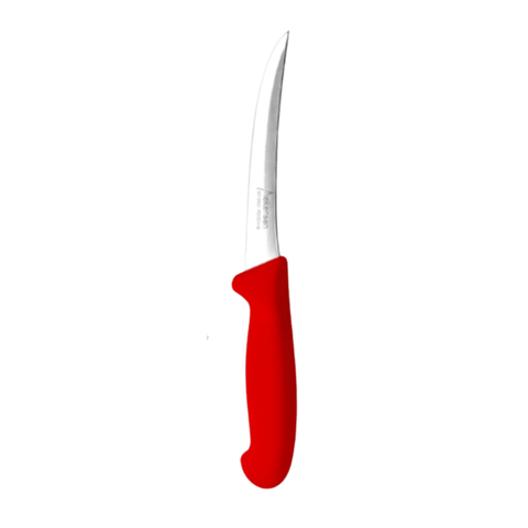 Diekensen Butchers 6" Boning Curve Knife Soft Grip Handle Wide Blade 15cm Red