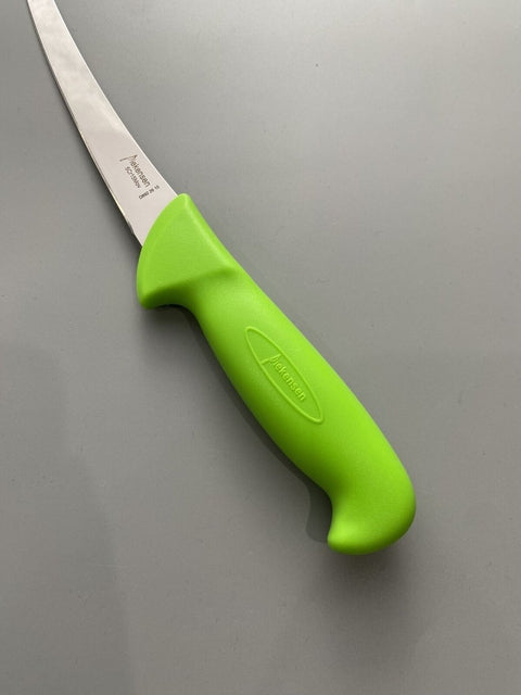 Diekensen Butchers 6" Tapered Blade Curved Narrow 15cm Boning Knife Green