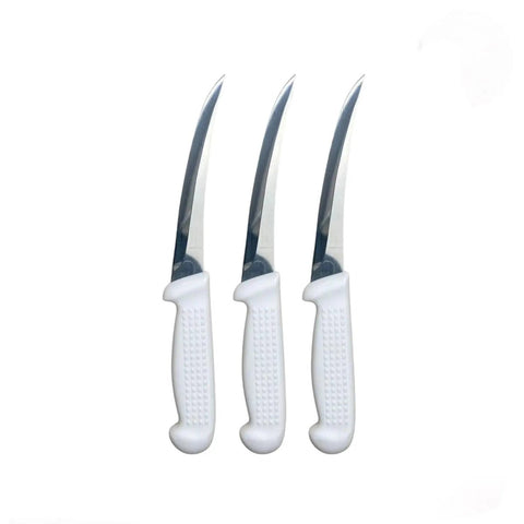 Diekensen Butchers Curved Boning Knife 6'' Narrow Blade Ridged Grip Set of 3