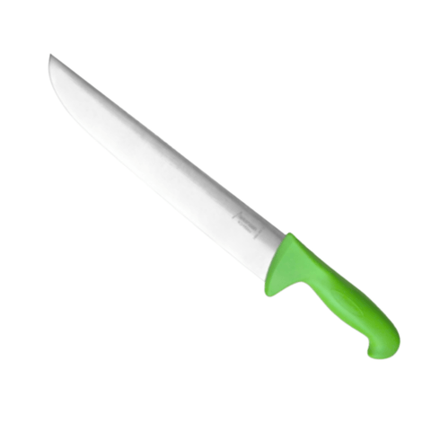 Diekensen Butchers Straight 10" Slicing Knife 25cm Wide Blade Back Blade Green