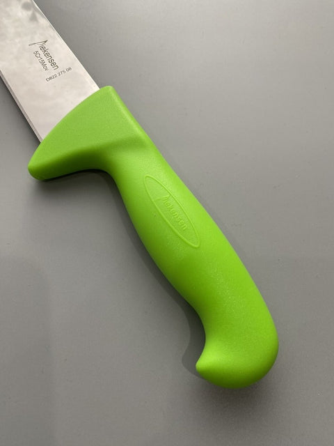 Diekensen Butchers Straight 8" Slicing Knife 20cm Wide Blade Back Blade Green