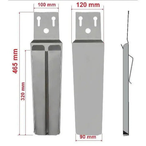 Extra Long Stainless Steel  Knife Scabbard - 46.5cm AllYourBlades