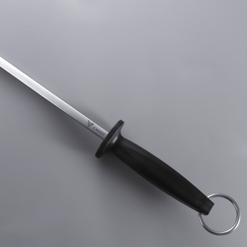 J.West 12"/30 cm Professional Butcher’s Combi Square Fine Cut & Polished Sharpening Steel JP12