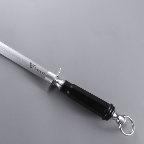 J.West 12"/30cm Professional Butcher's Sharpening Steel - Regular Cut Oval JA14