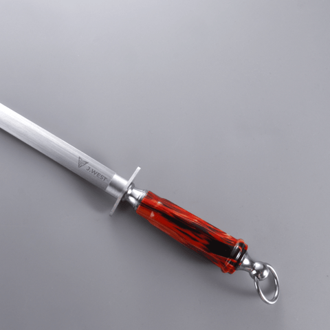 J.West 12"/30cm Professional Butcher's Sharpening Steel - Regular Cut Oval JA15