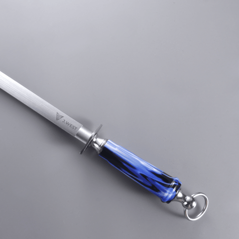 J.West 12"/30cm Professional Butcher's Sharpening Steel - Regular Cut Oval JA15