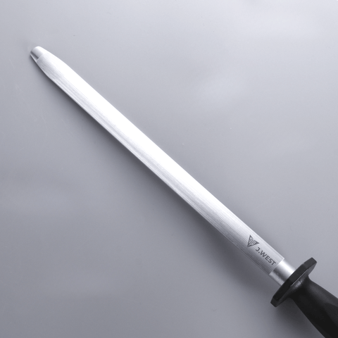 J.West 12"/30cm Professional Butcher's Sharpening Steel - Regular Cut Oval JP11