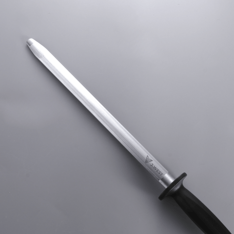 J.West 12"/30cm Professional Butcher's Sharpening Steel - Regular Cut Oval JP12