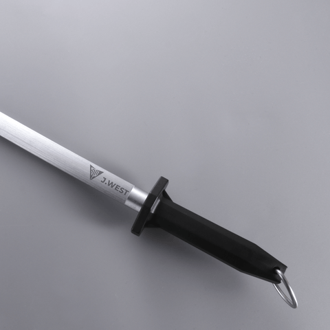 J.West 12"/30cm Professional Butcher's Sharpening Steel - Regular Cut Oval JP13