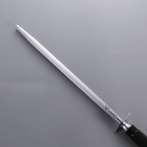 J.West 12"/30cm Professional Butcher's Sharpening Steel - Regular Cut Round JA14