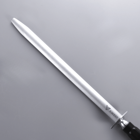 J.West 12"/30cm Professional Butcher’s Sharpening Steel - Ultra Fine Cut Oval JA14