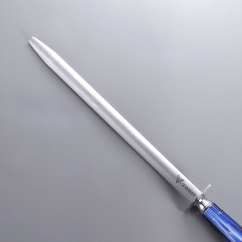 J.West 12"/30cm Professional Butcher’s Sharpening Steel - Ultra Fine Cut Oval JA15