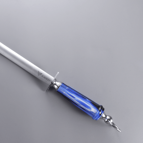 J.West 12"/30cm Professional Butcher’s Sharpening Steel - Ultra Fine Cut Oval JA15