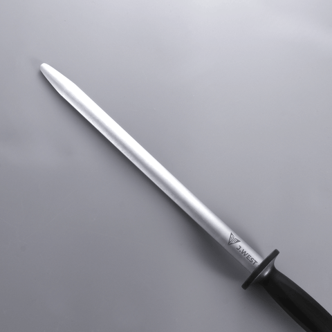 J.West 12"/30cm Professional Butcher’s Sharpening Steel - Ultra Fine Cut Oval JP12