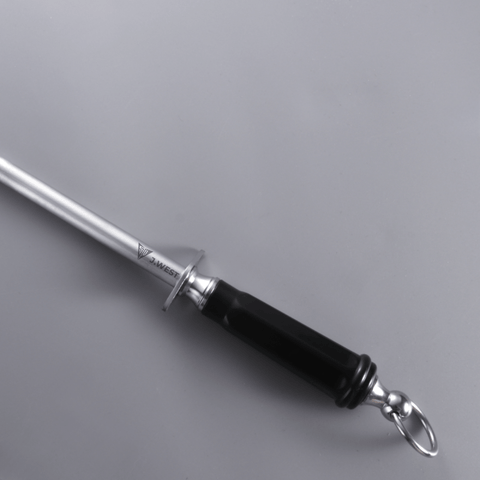 J.West 12"/30cm Professional Butcher’s Sharpening Steel - Ultra Fine Cut Round JA14