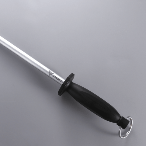 J.West 12"/30cm Professional Butcher’s Sharpening Steel - Ultra Fine Cut Round JP11
