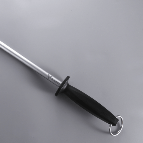 J.West 12"/30cm Professional Butcher's Sharpening Steel - Ultra Fine Cut Round JP12