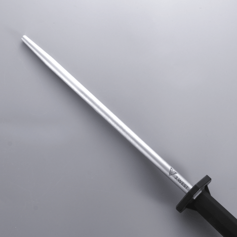 J.West 12"/30cm Professional Butcher's Sharpening Steel - Ultra Fine Cut Round JP13