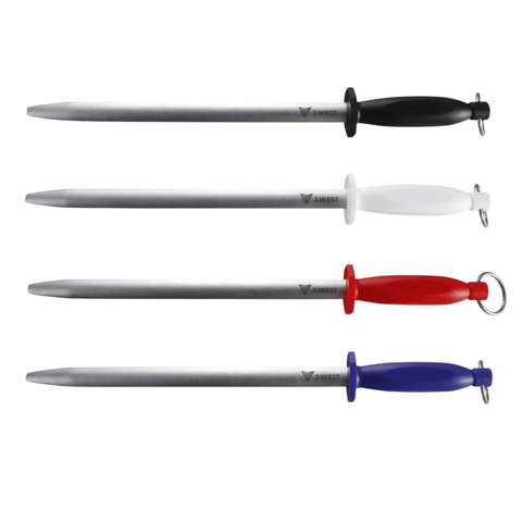 J.West 12"/30cm Professional Butcher’s Sharpening Steel - Ultra Fine Cut Oval JP11