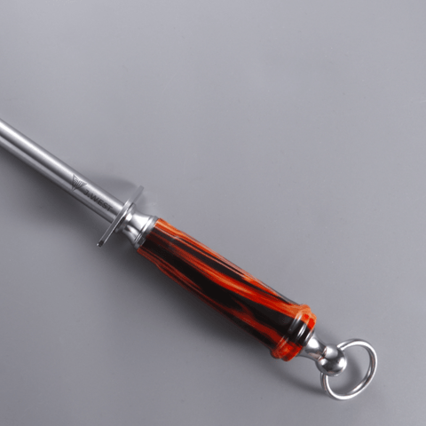 J.West 12"/30cm Professional Butcher's Steel Polished Honing Steel Round JA15