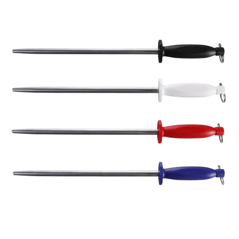 J.West 12"/30cm Professional Butcher's Steel Polished Honing Steel Round JP11