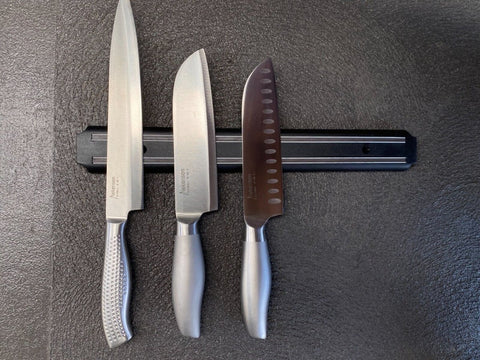 Magnetic Knife Rack Magnet Wall Mount Holder Strip Utensil Shelf Kitchen 35cm