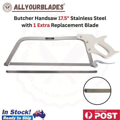 MAKO MAX 17.5" Butcher Handsaw Stainless Steel with 1 Extra Replacement Blade
